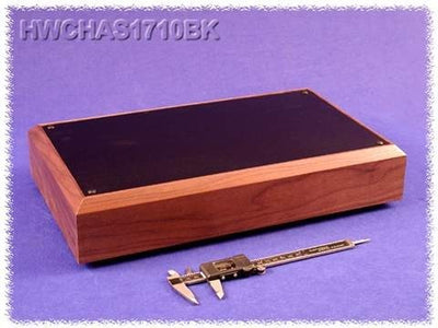 Hammond HWCHAS1710BK Contenitore in Legno - Top in Alluminio NERO