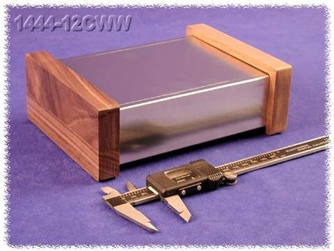 Hammond 1444-12CWW Contenitore in Alluminio Naturale - Fianchi in Legno
