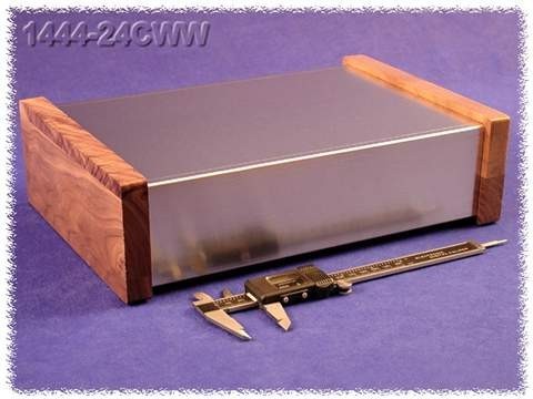 Hammond 1444-24CWW Contenitore in Alluminio Naturale - Fianchi in Legno