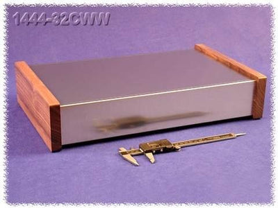 Hammond 1444-32CWW Contenitore in Alluminio Naturale - Fianchi in Legno