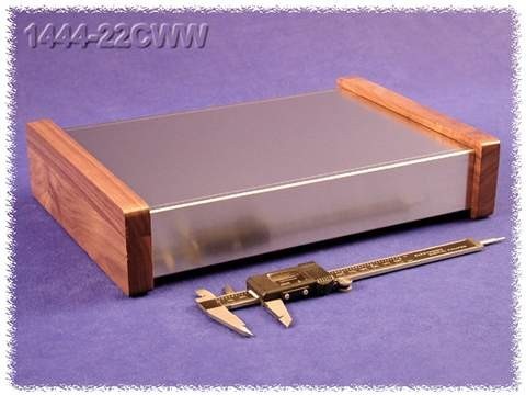 Hammond1444-22CWW Contenitore in Alluminio Naturale - Fianchi in Legno