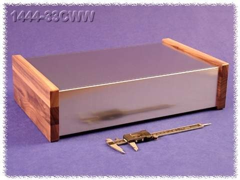 Hammond 1444-33CWW Contenitore in Alluminio Naturale - Fianchi in Legno