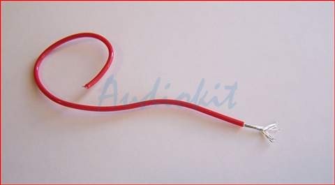 22AWG Silver Tef Red Alpha Wire - USA