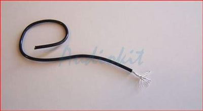 22AWG Silver Tef Black Alpha Wire - USA