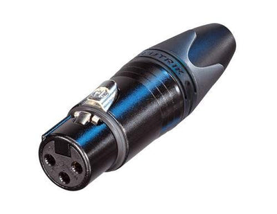 NC3FXX-B Female XLR GOLD Black Body Neutrik