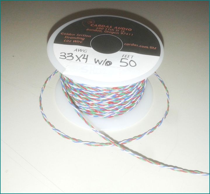 33x4 AWG Cardas Braided Tonearm Wire (1 Cm price)