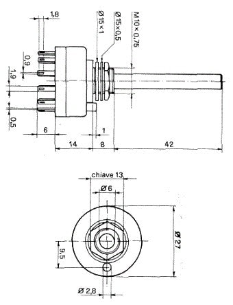 2 Vie 6 Posizioni Plastic NON Cortocircuitante