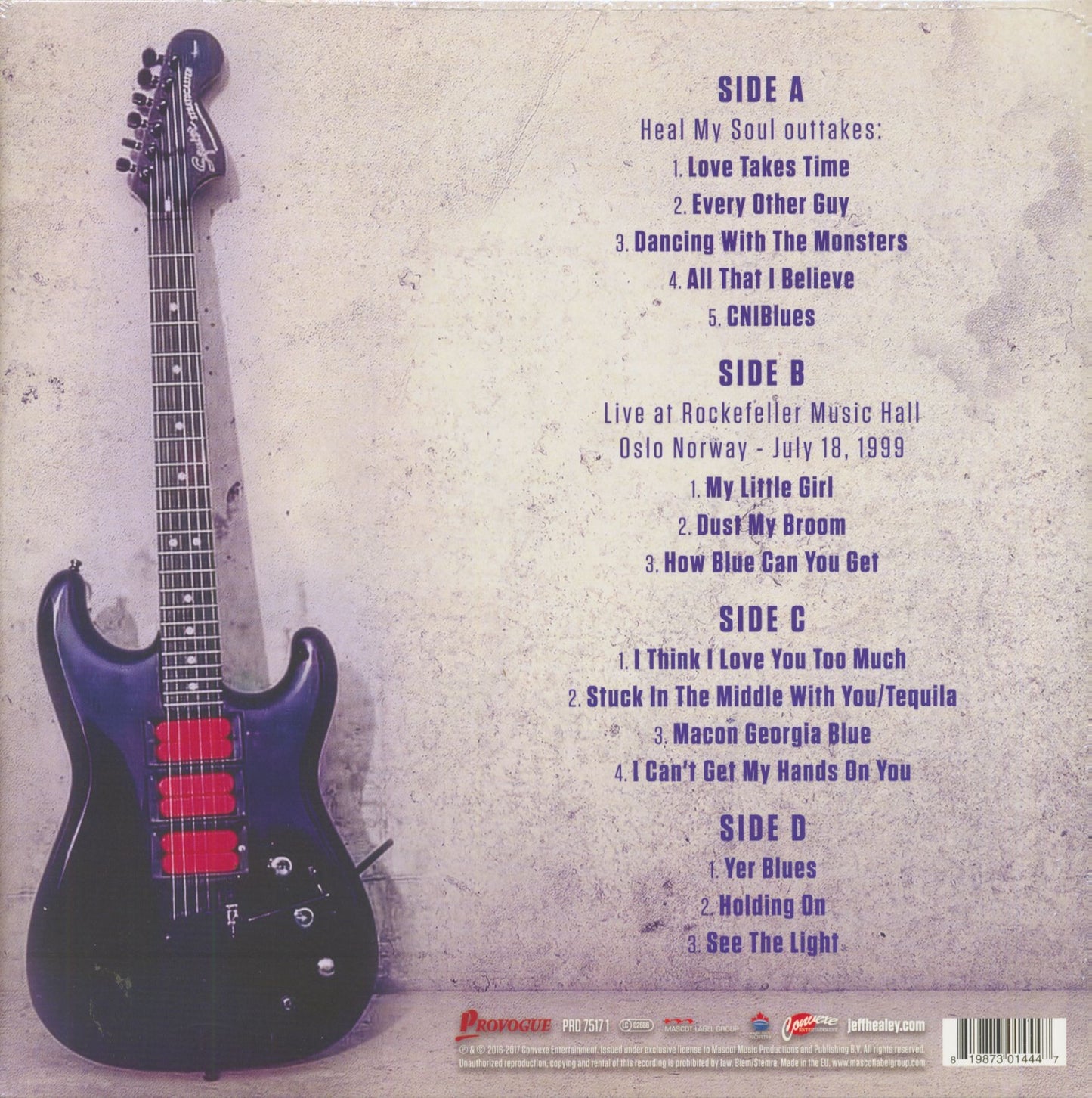 Jeff HEALEY - HOLDING ON (2 LP)