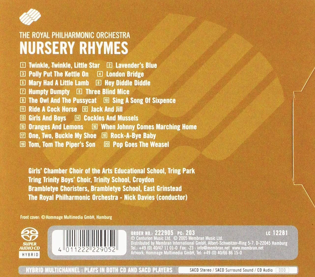 The ROYAL PHILHARMONIC ORCHESTRA - NURSERY RHYMES (SACD Hybrid)
