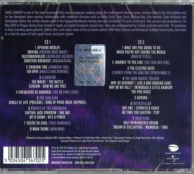 Hans ZIMMER - LIVE IN PRAGUE (2 CD)