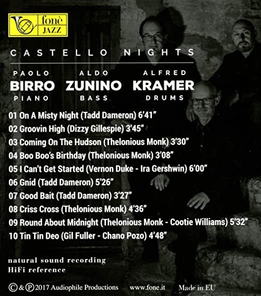 Paolo BIRRO, Aldo ZUNINO, Alfred KRAMER - CASTELLO NIGHTS (SACD)