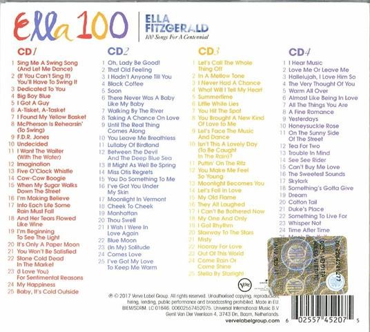 Ella FITZGERALD - ELLA 100 (4 CD)
