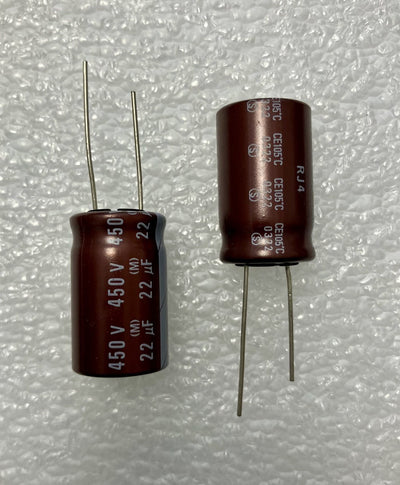 22uf 450v Elna RJ4 105° - condensatore elettrolitico verticale
