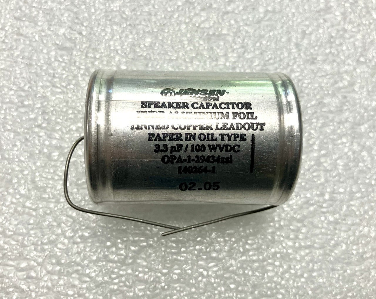 Jensen 3.3uf 100v - Condensatore Carta e Olio in Alluminio