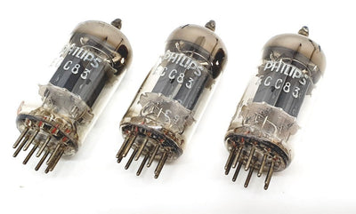 ECC83 - 12AX7 PHILIPS by Mullard Blackburn NOS-NIB Terzetto / Triplet (v328 - v329 - 330)
