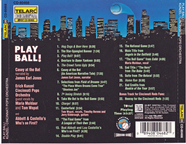 AA. VV. - Erich Kunzel, Cincinnati Pops Orchestra - PLAY BALL! (CD+CD Rom)