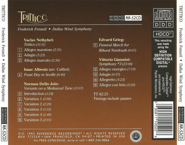 AA. VV. - F.Fennell - Dallas Wind Symphony - Trittico (CD-HDCD)