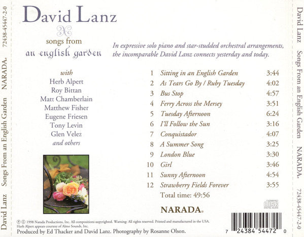 David LANZ - Songs from an English Garden (CD)