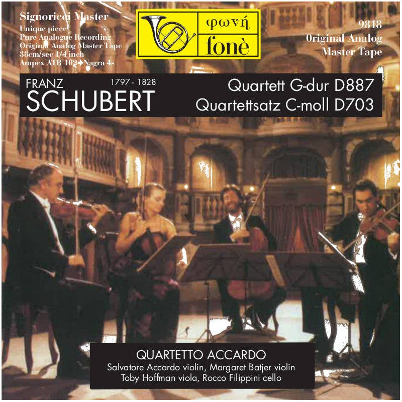 Franz Schubert - Salvatore Accardo, violino - Quartetto Accardo - D887, D703 (CD)