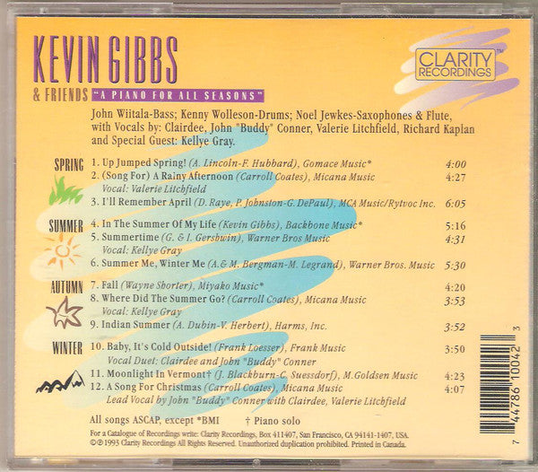 Kevin Gibbs & Friends - A Piano For All Seasons (CD)
