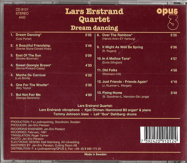 Lars Erstrand Quartet - Dream Dancing (CD)
