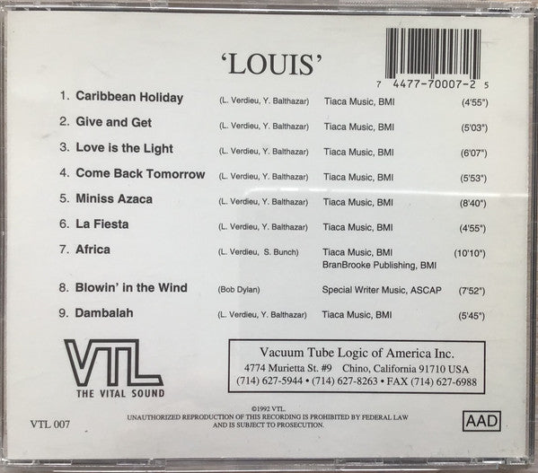Louis VERDIEU - LOUIS (CD)