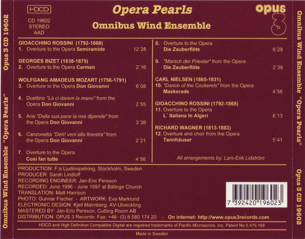 Omnibus Wind Ensemble - Opera Pearls (CD)