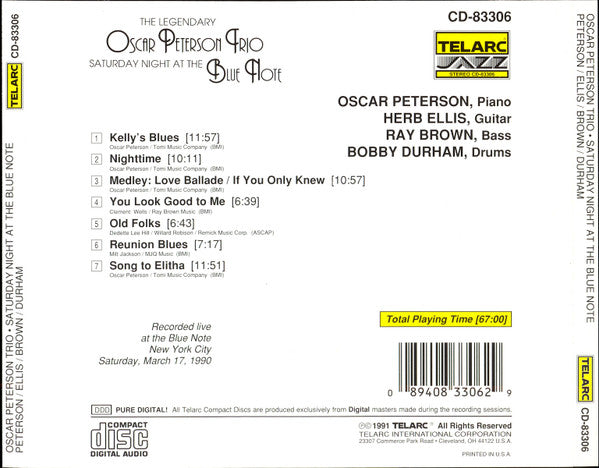 Oscar PETERSON TRIO - SATURDAY NIGHT AT THE BLUE NOTE (CD)