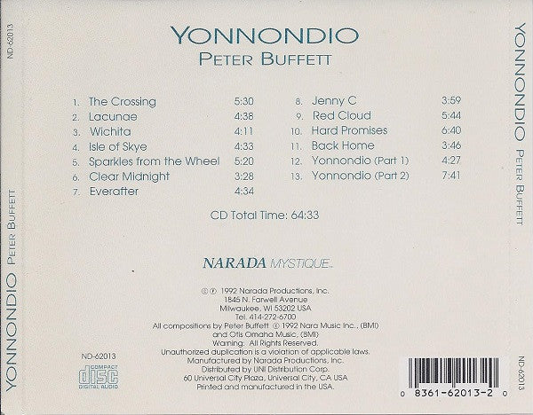 Peter Buffett - Yonnondio (CD)