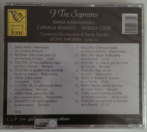 R.Kabaivanska, C.Remigio, P.Ciofi - I Tre Soprano (CD)