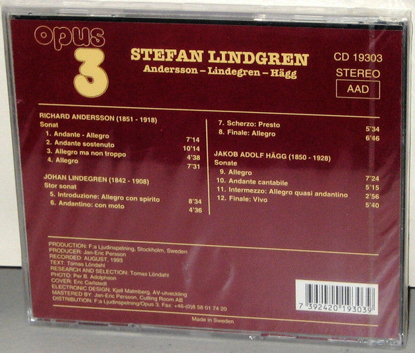 Stefan Lindgren - Anderson - Linegren - Hagg - Sonate (CD)