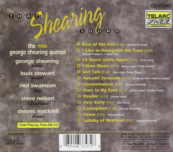 The New George Shearing Quintet - That Shearing Sound (CD)