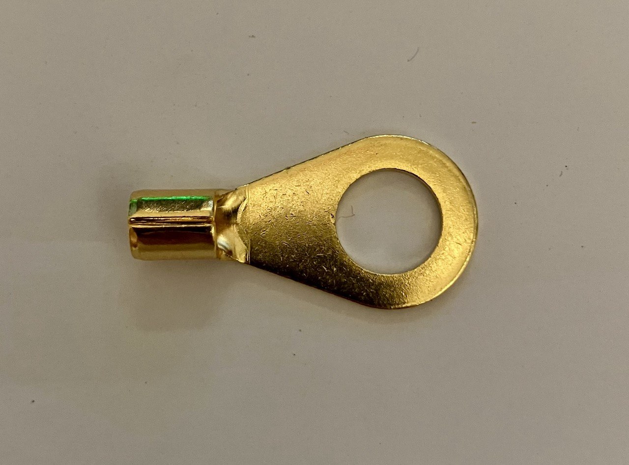 Occhiello foro 8mm - placcato oro 24k