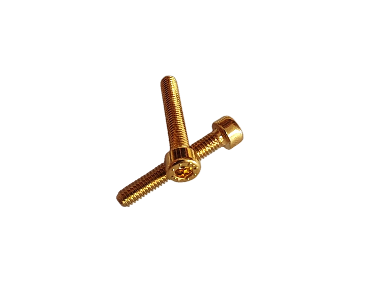 Vite testa cilindrica brugola gold 4x28 - placcata oro 24k