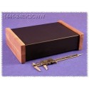 Hammond 1441-24BK3CWW Black Steel Chassis - Wood Sides