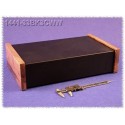 Hammond 1441-33BK3CWW Black Steel Chassis - Wood Sides