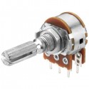50KBx2 LIN Double Potentiometer CENTER CLICK (16 mm dia 4A1 Type)
