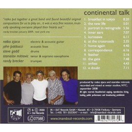Ratko ZJACA, John PATITUCCI, Steve GADD, Stanislav MITROVIC, Randy BRECKER - CONTINENTAL TALK (CD)
