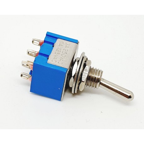 MTS-2 Mini Interr/Deviatore doppio 250VAC 3A -125VAC 6A