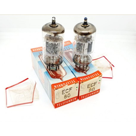ECF80 - 6BL8 Telefunken Diamond Germany NOS-NIB Pair (v9 - v12)