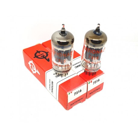 7316 - E186CC -ECC82 NATIONAL USA NOS-NIB  Coppia (v1 - v3)