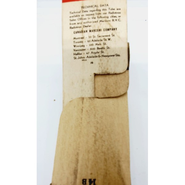 6V6G - VT107A JAN Marconi Radiotron RVC Canada NOS-NIB 1950 Pair (v1 - v2)