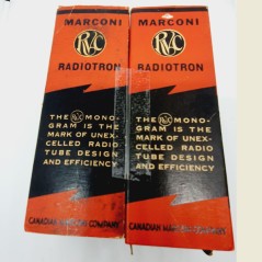 6V6G - VT107A JAN Marconi Radiotron RVC Canada NOS-NIB 1950 Pair (v1 - v2)