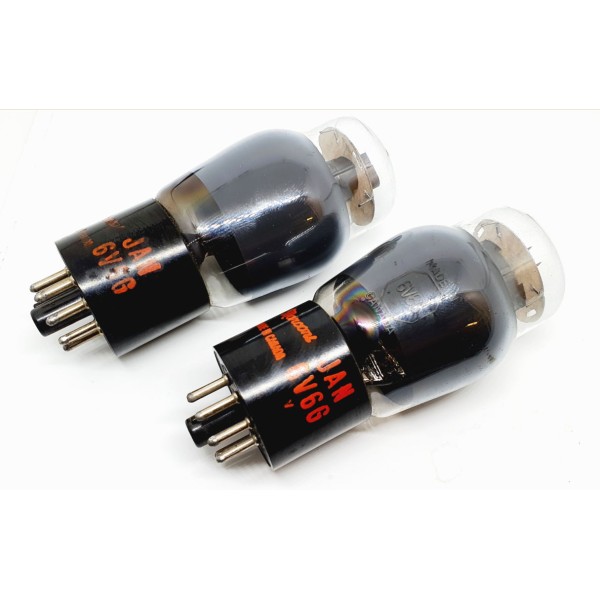 6V6G - VT107A JAN Marconi Radiotron RVC Canada NOS-NIB 1950 Pair (v1 - v2)