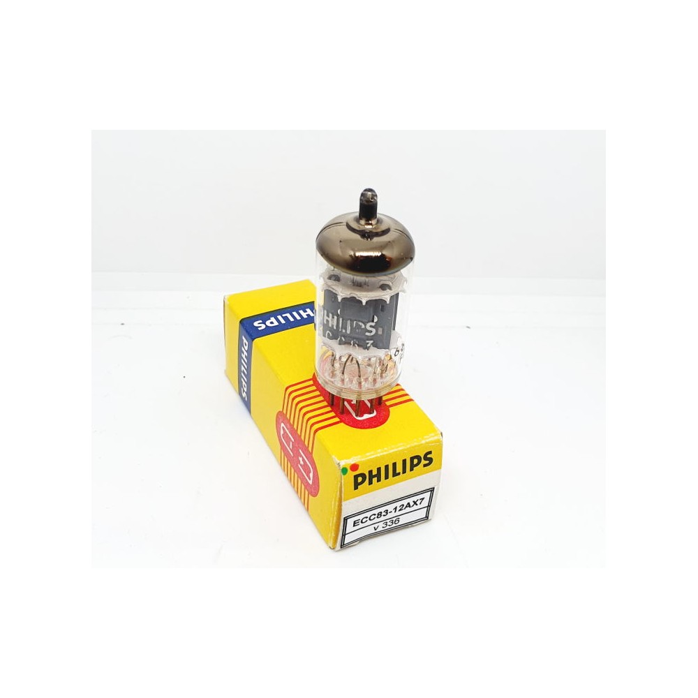 ECC83 - 12AX7 PHILIPS Dimpled Getter NOS-NIB Single (v 336)