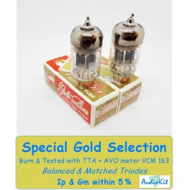 12AU7- ECC82- B749 Genalex Gold Pair 5% SPECIAL SELECTION (v463 - v464)