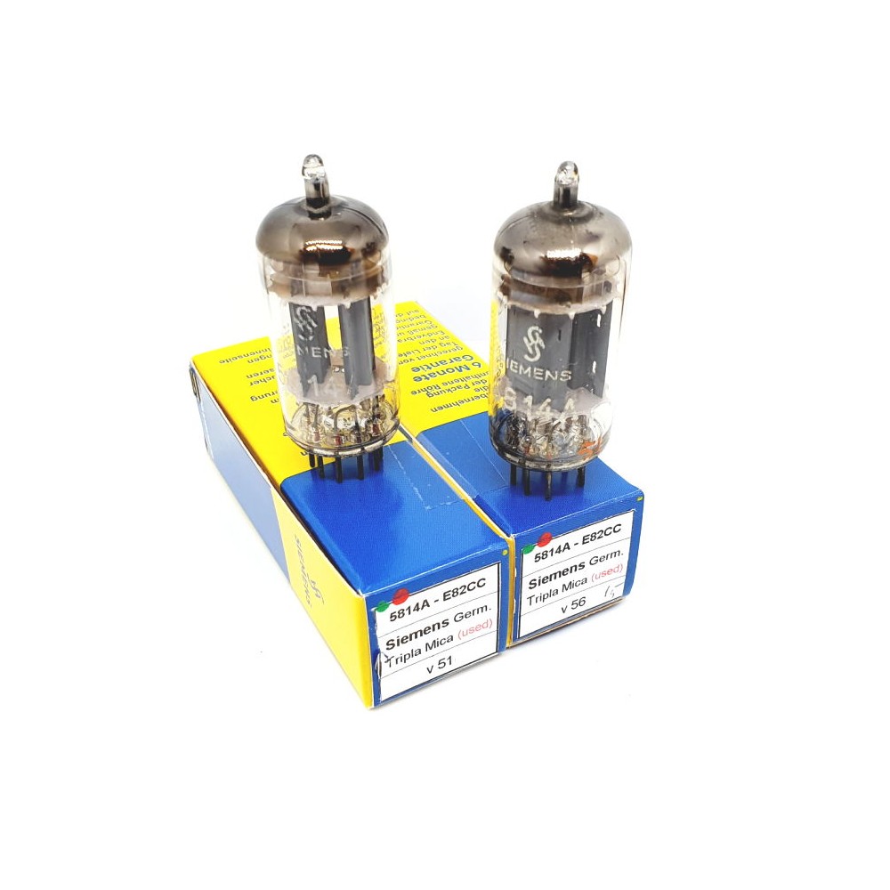5814A - E82CC Siemens Triple Mica UOS  Pair Used (v51 - v56)