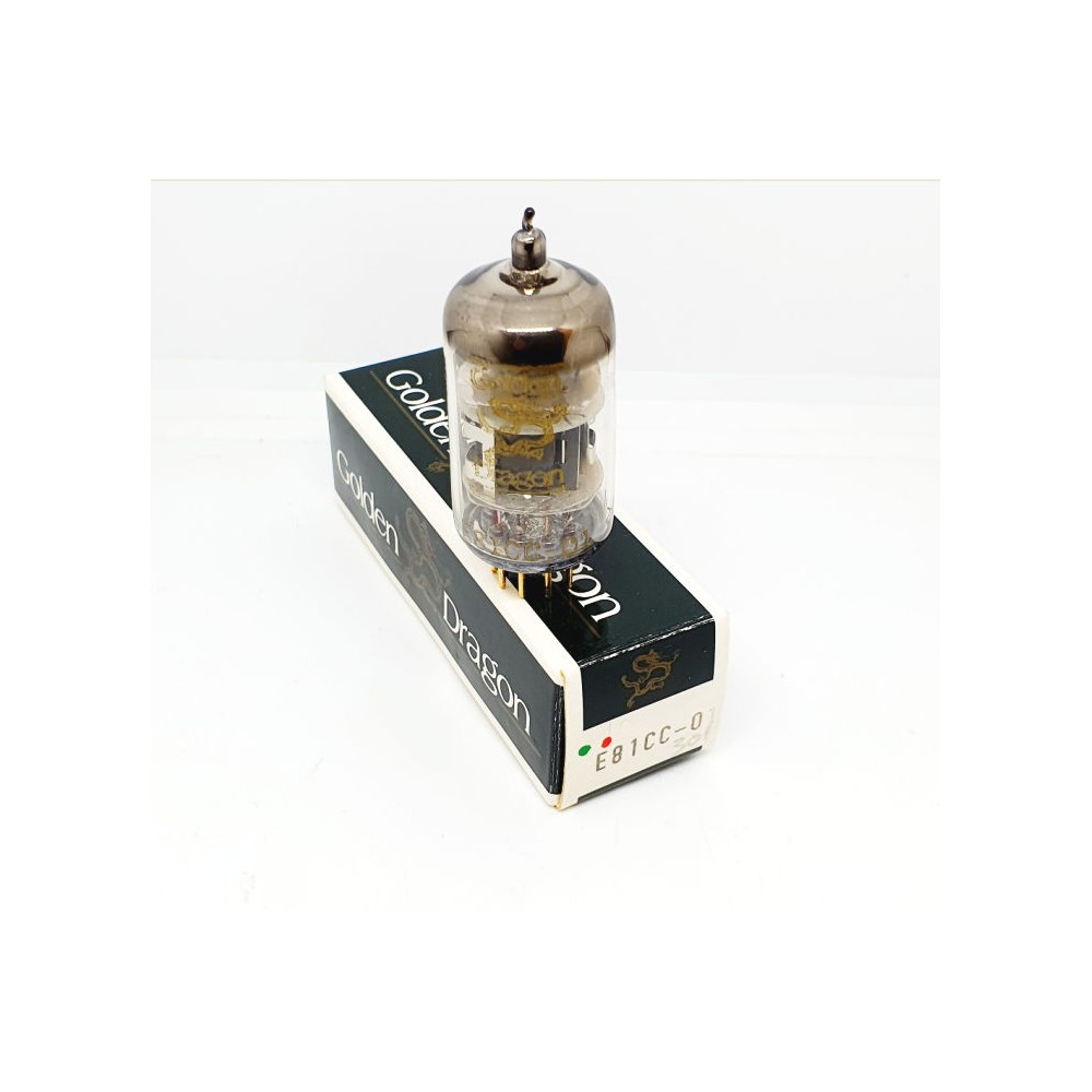 E81CC -01- 12AT7WA Golden Dragon Pin Gold NOS-NIB Single (v301)