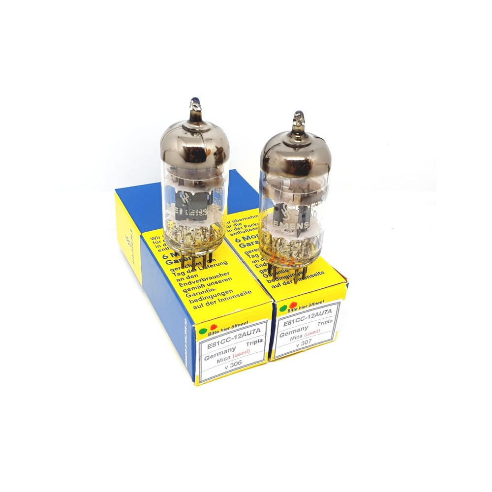 E81CC - 12AT7WA SIEMENS UOS Tripla Mica Coppia Usate (v306 - v307)