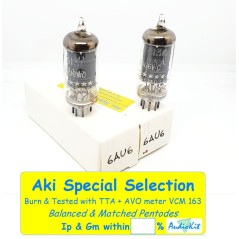 6AU6WC - 6136 - EF94 GE 5 Star USA NOS - 2% SPECIAL SELECTION - Coppia (v16 - v26)